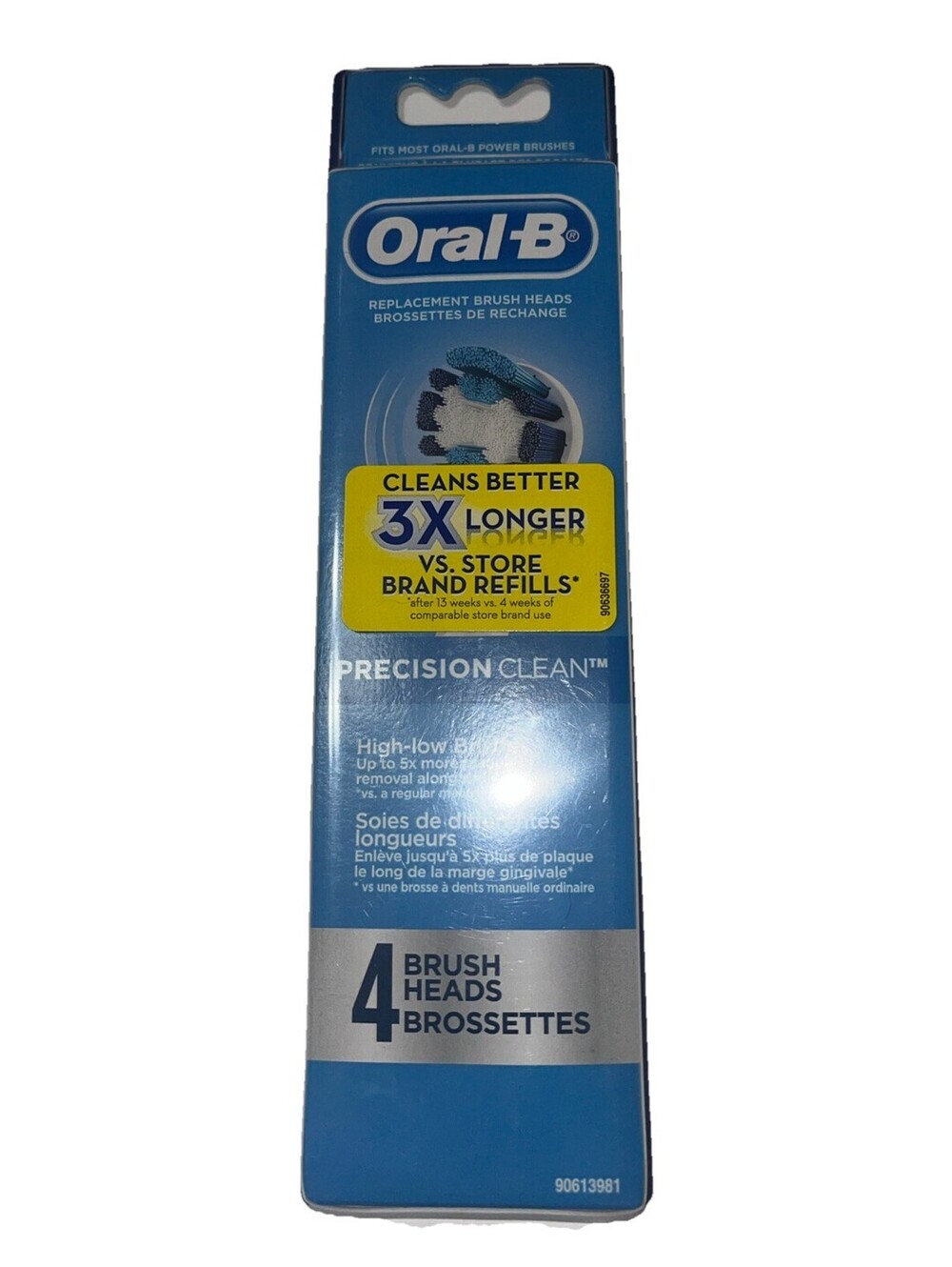 Oral-B Precision Clean Electric Toothbrush Replacement Brush Heads 4 Pack SEALED